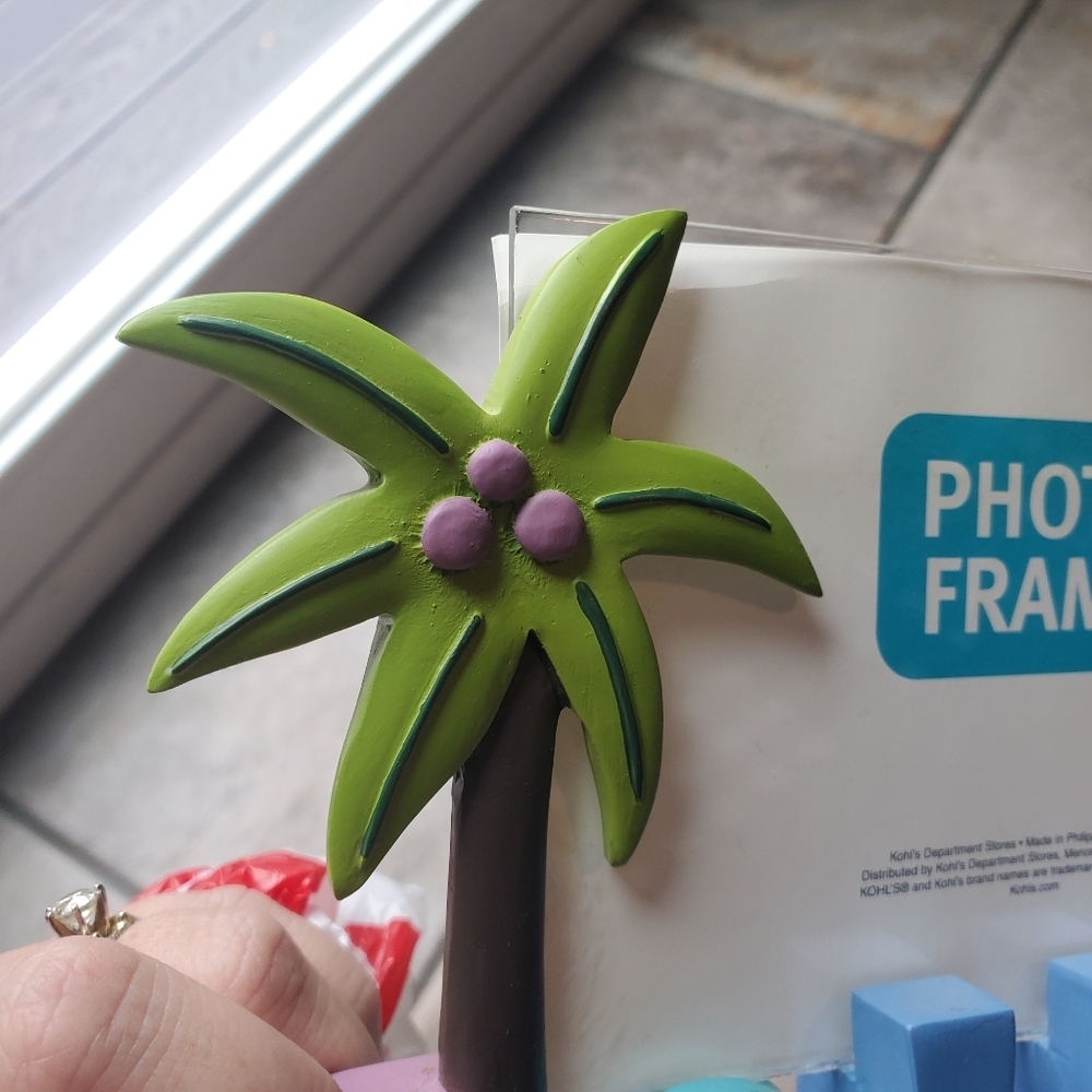 Aloha Photo Frame 6x4 Kohls Horizontal Picture Frame Colorful Palm Tree Flamingo - Picture 5 of 6